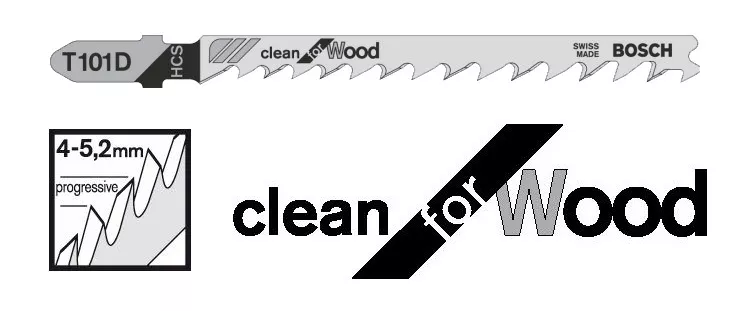 Lame scie sauteuse T101D clean for Wood